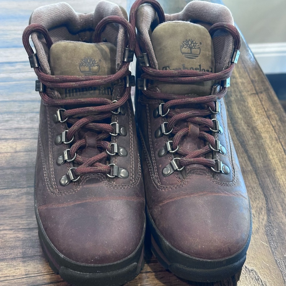 Timberland Euro Hiker Brown Leather Boots size 10 women/8 men - Picture 4 of 10